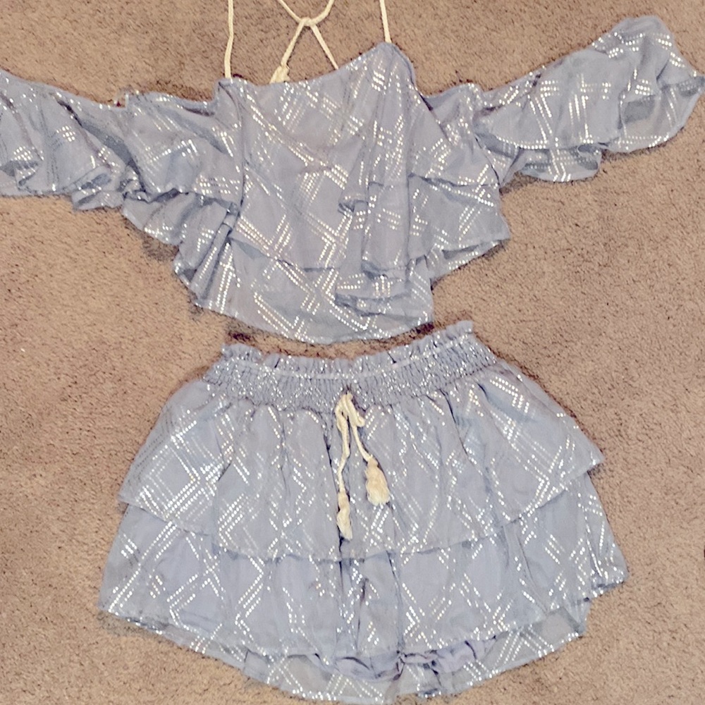 Womens two piece skirt set